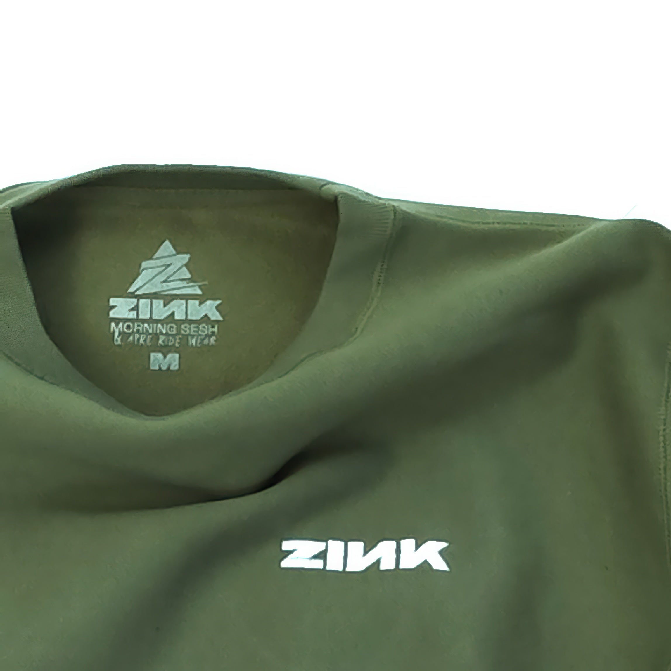 Embroidered Heavyweight Crew Neck - Olive – Zink Bikes